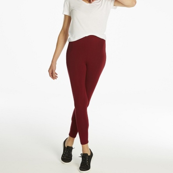 SIMPLY BE CAPSULE STRETCH JERSEY LEGGINGS - BURGUNDY MULTI SIZES (BRAND NEW) - Picture 1 of 5